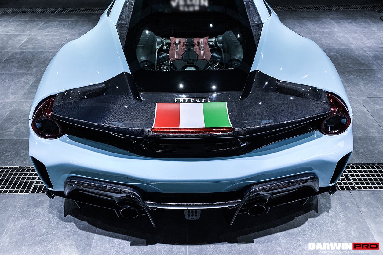 2015 - 2020 Ferrari 488 GTB Pista Style Rear Bumper & Wing